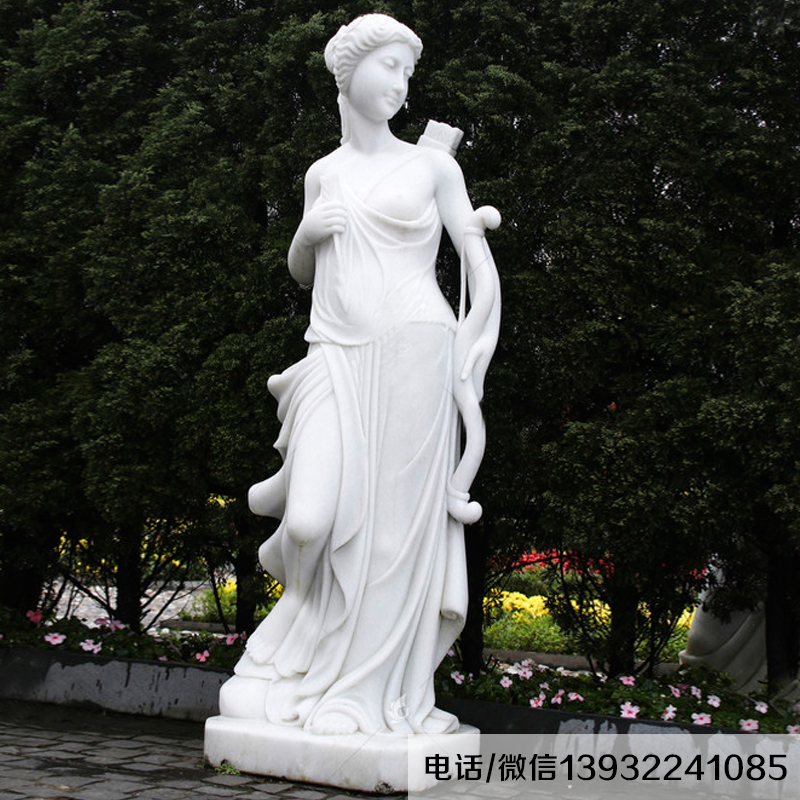 公园摆放人物雕塑 天然汉白玉定制 景观装饰