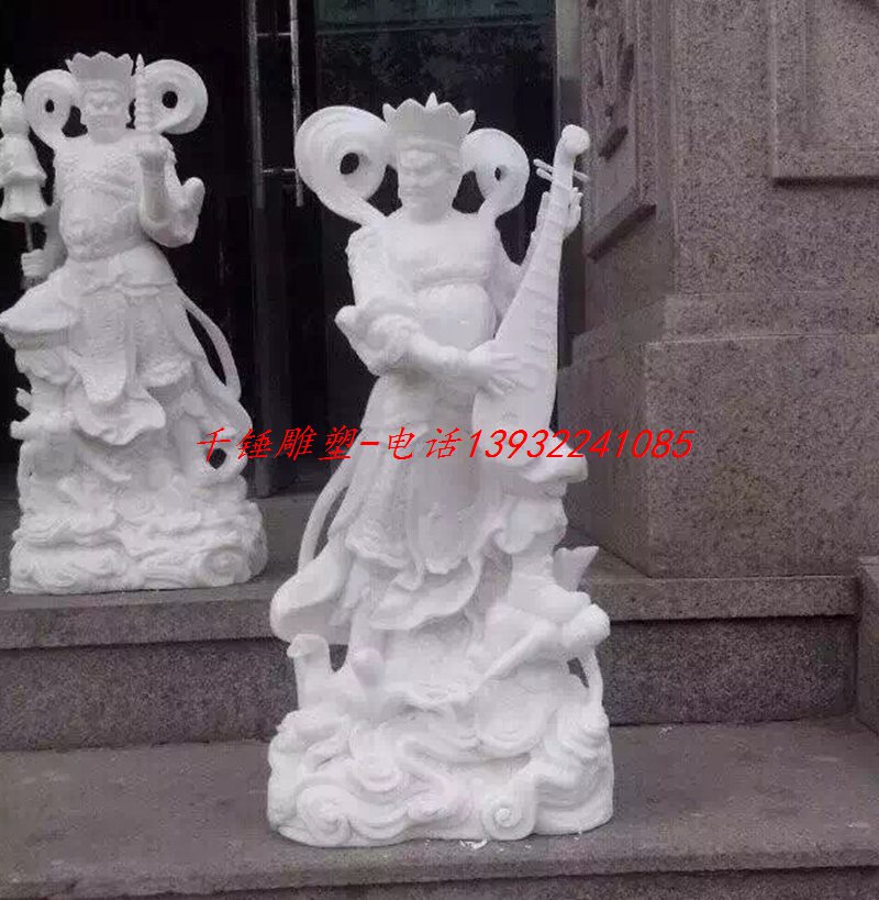 汉白玉寺院雕塑,四大天王雕像厂