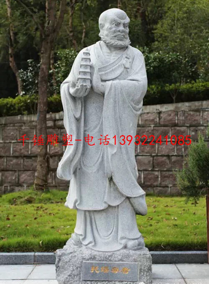 十八罗汉石雕像，传统寺院古建佛像供货公司