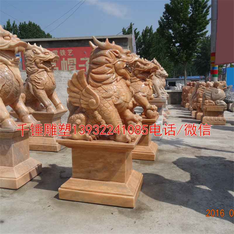 石雕麒麟动物雕塑厂家供应商