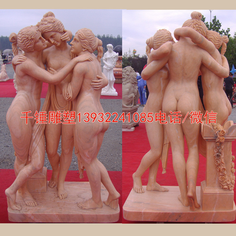 精品石雕裸体女人雕塑，石料厂专业定制